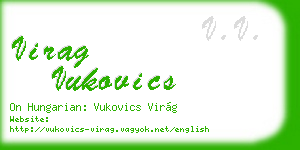 virag vukovics business card