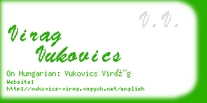 virag vukovics business card